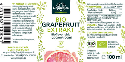 Bio Grapefruit Extrakt - Bioflavonoide 1200mg/100ml 