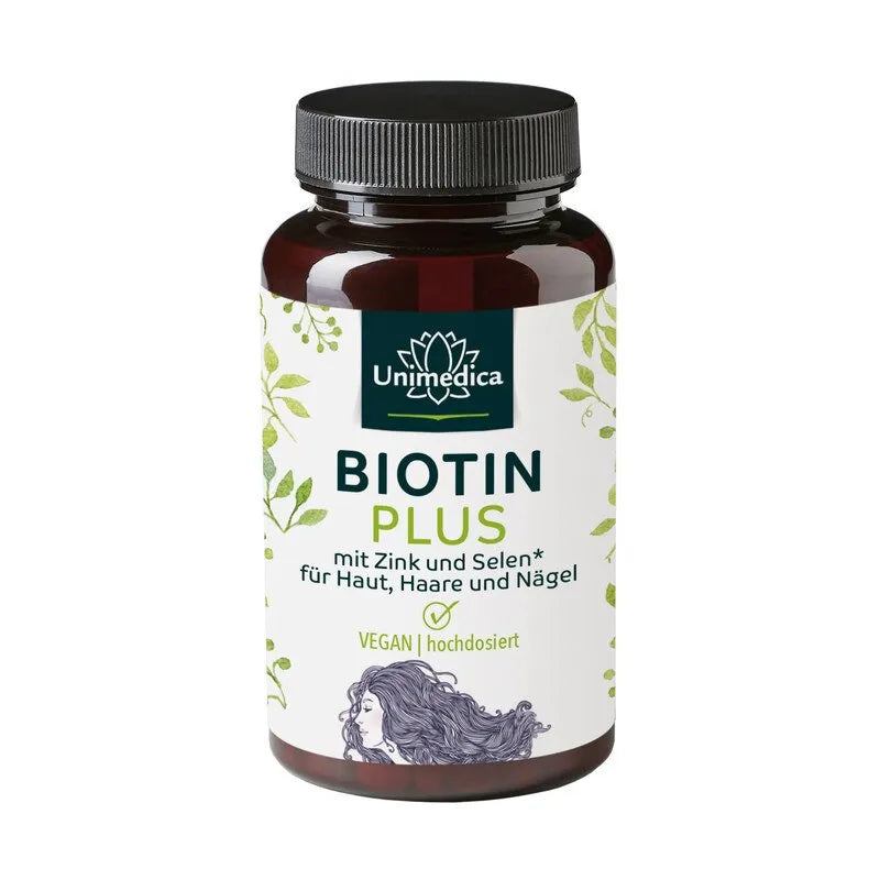 Biotin Plus mit Selen und Zink* - für Haut, Haare und Nägel - 365 Tabletten Unimedica Kornkammer