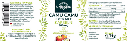 Camu Camu Extrakt - 500 mg - 120 Kapseln