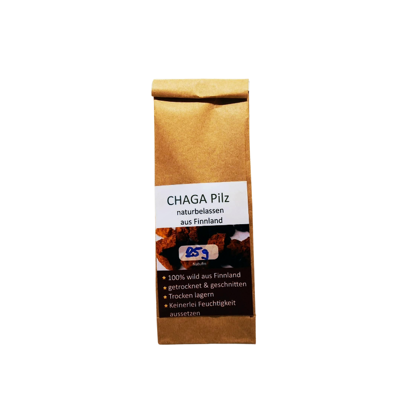 Finnischer Original Chaga Pilz Kornkammer Natur Wildsammlung 1a Qualität