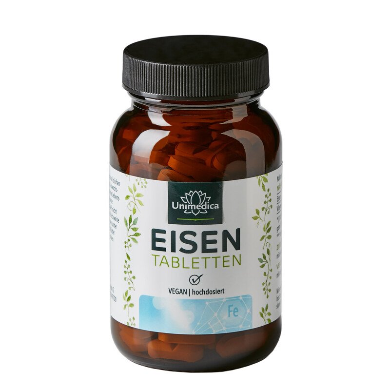 Eisen Bisglycinat - 40 mg Eisen und 40 mg Vitamin C pro Tagesdosis (1 Tablette) - hochdosiert - 120 Tabletten