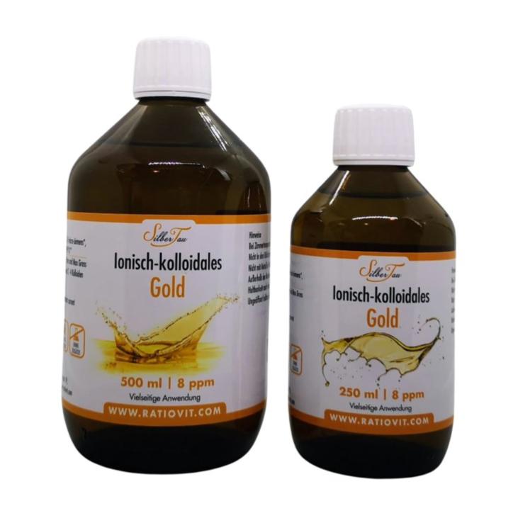 Kolloidales Gold Silbertau Kornkammer Shop 500ml und 250ml