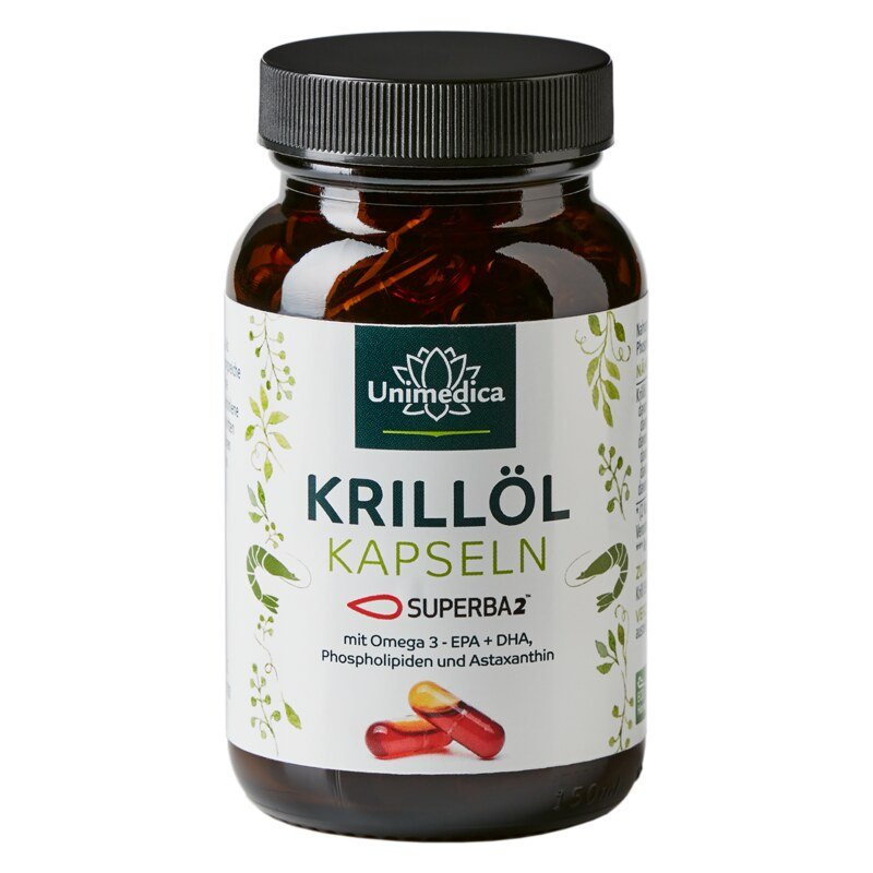 Krillöl SUPERBA 2™ - reich an Omega-3-Fettsäuren EPA + DHA - 1.000 mg Krillöl pro Tagesdosis (2 Kapseln) - 120 Kapseln