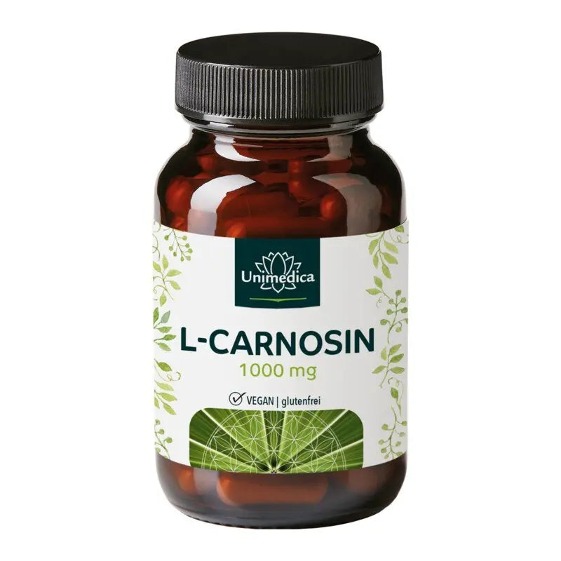 L-Carnosin - 1000 mg pro Tagesdosis (2 Kapseln) - hochdosiert - 60 Kapseln Flasche