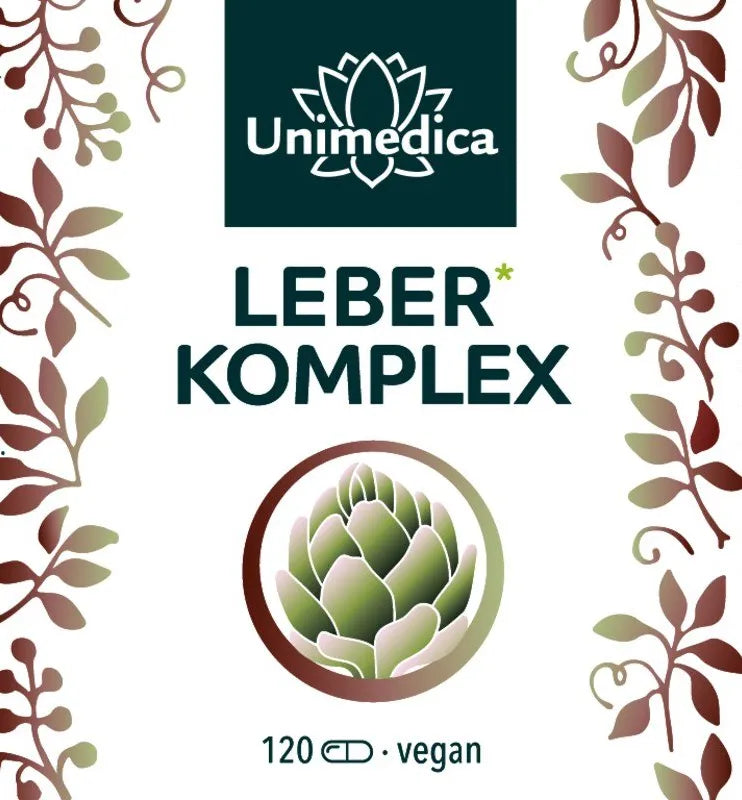 Leber Komplex 120 Kapseln Kornkammer Natur unimedica vegan Etikett