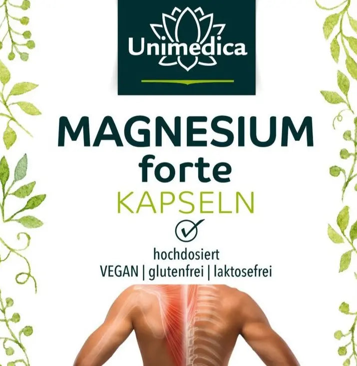 Magnesium forte - 400 mg elementares Magnesium pro Tagesdosis Etikett