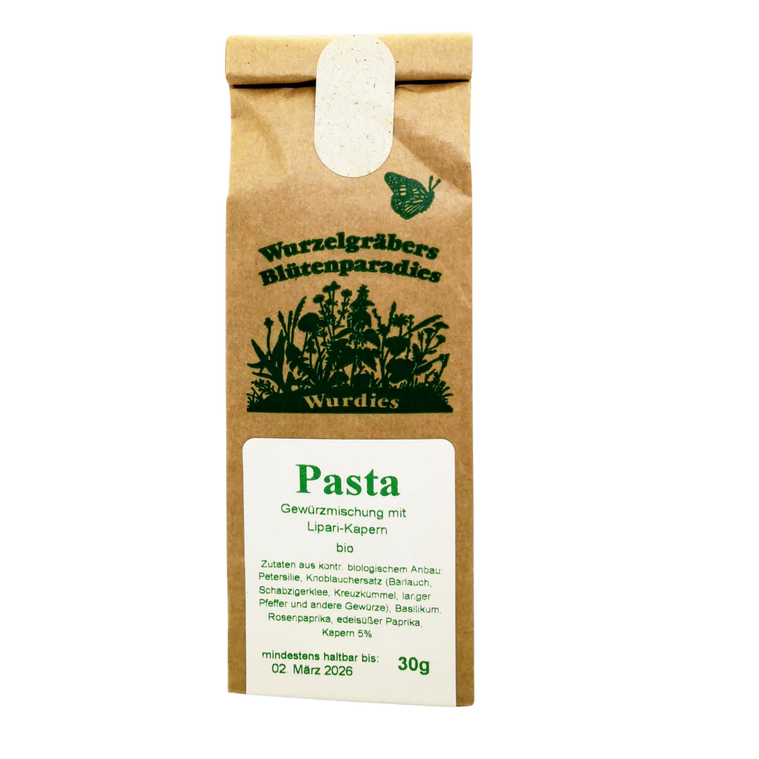 Pasta, Gewürzmischung mit Lipari-Kapern, 30g Bio