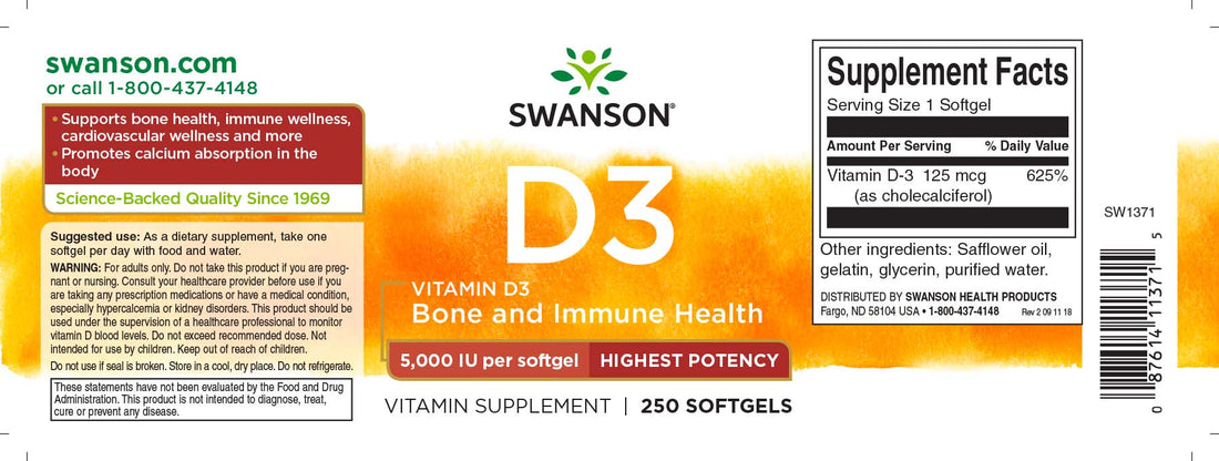 Vitamin D3 (hochdosiert) 250 Softgels