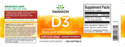 Vitamin D3 (hochdosiert) 250 Softgels