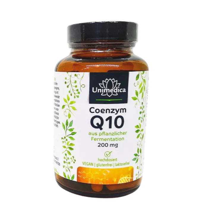 Coenzym Q10 200mg Niere Mann Leber Herz Vegan glutenfrei laktosefrei Unimedica Kornkammer Natur