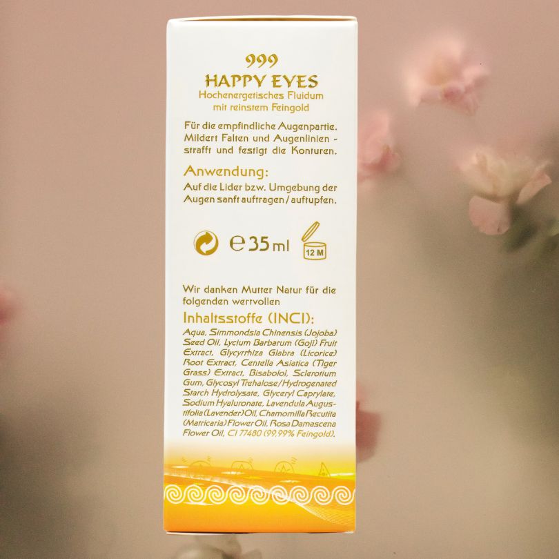 999 Happy Eyes Yogana 35ml Augencreme Augen Schönheit Frau Kopf Yogana Kornkammer Natur