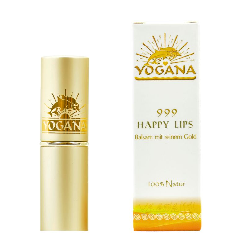 Yogana 999 Happy Lips Lippenbalsam Frau Gesicht Lippenstift Gold Kosmetik Kornkammer Natur