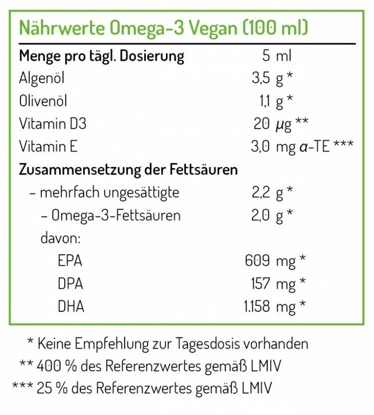 omega 3 öl nährwerte