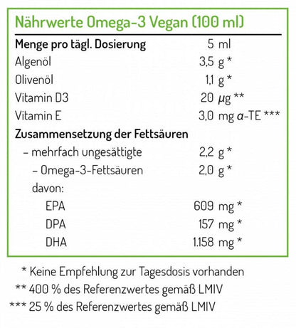 omega 3 öl nährwerte